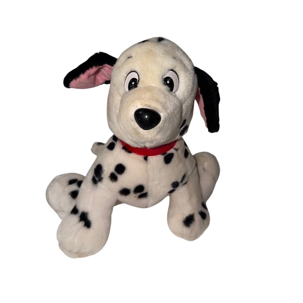 Disney Parks 101 Dalmatians Plush Puppy Stuffed Animal Red Collar 11 Inch